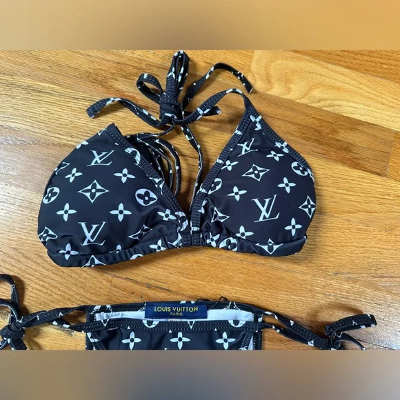 NWT LV BLACK & WHITE BIKINI SWIM - Picture 4 of 4